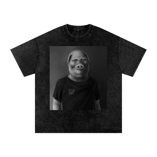 JohnPork Washed Oversized Cotton T-Shirt